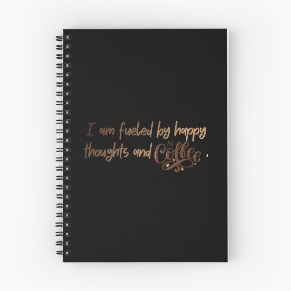 Item preview, I Am Fueled By Happy Thoughts And Coffee Inspirational Coffee Quote designed and sold by Tiatooty.