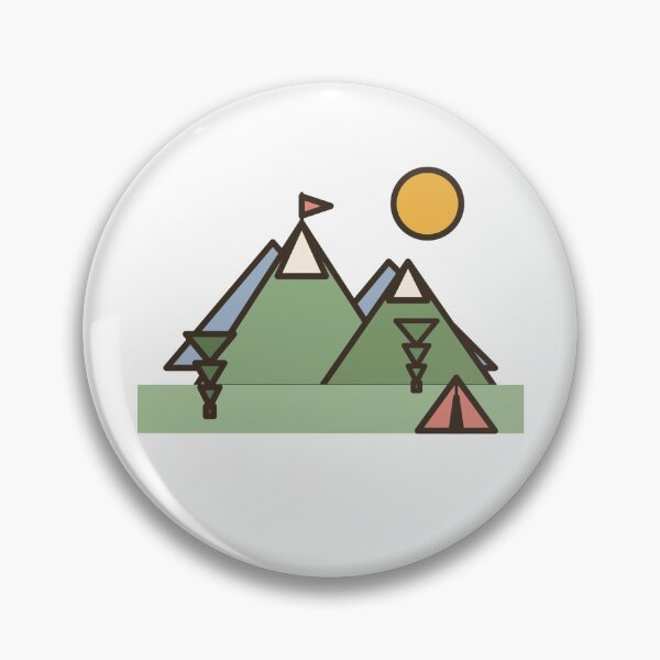 Item preview, Cute Mountain Camping Hiking Scene designed and sold by Winterp09.