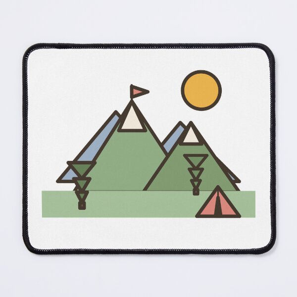 Item preview, Cute Mountain Camping Hiking Scene designed and sold by Winterp09.