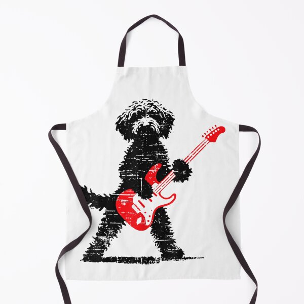 Item preview, Vintage Goldendoodle Rock Playing Guitar Dog Music designed and sold by studiopekepeke.