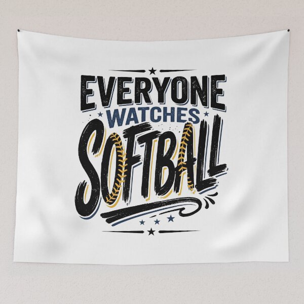 Item preview, Everyone Watches Women's Softball Funny Fastpitch Fan Retro Design designed and sold by get55shirt.