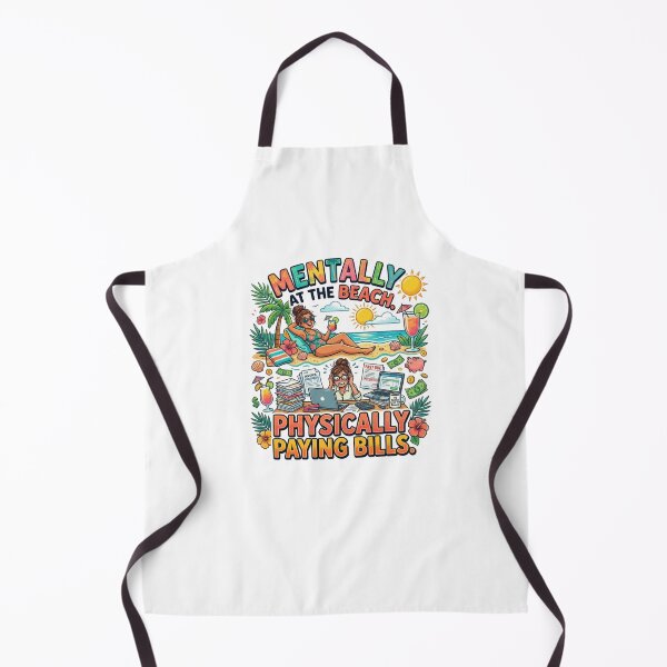 Item preview, Mentally at the beach, physically paying bills- summer design designed and sold by RahRahsCreation.