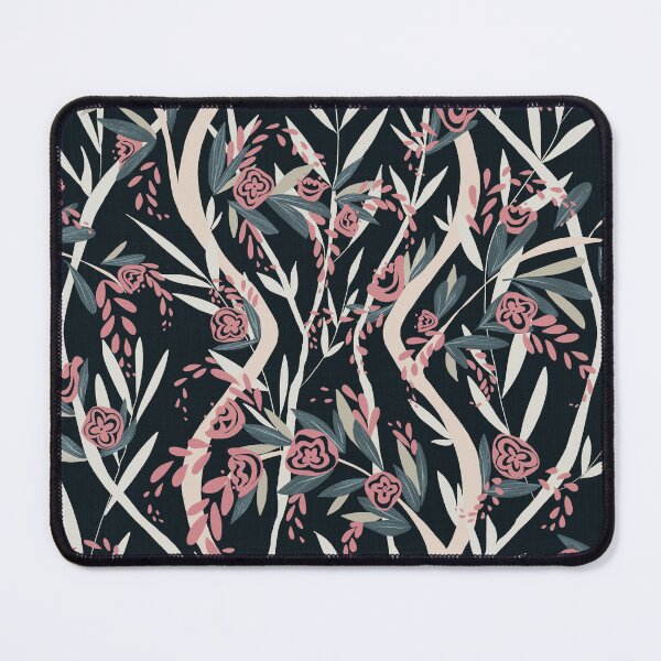 Item preview, French Floral Vine Chintz - Modern Black Rose Pink Multicolor designed and sold by LoveAlways-AEP.