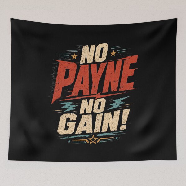Item preview, No Pain No Gain Motivational Retro Fitness Graphic designed and sold by FormalDehyena.