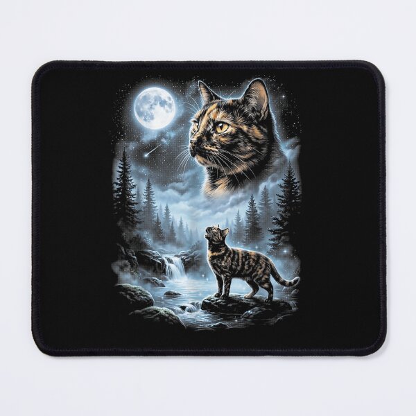 Item preview, Tortoiseshell Cat Howling At The Moon 90s Retro Vintage designed and sold by studiopekepeke.