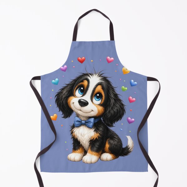Item preview, Cute Puppy Love: Cavalier Spaniel with Rainbow Hearts designed and sold by digitalbob60.