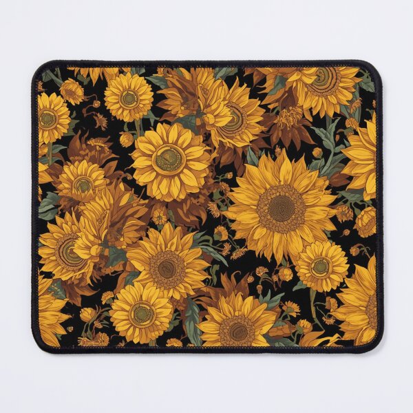 Item preview, Dark Cottagecore Sunflower Pattern | Vintage Maximalist Botanical Floral. designed and sold by Desolaa_Arts.