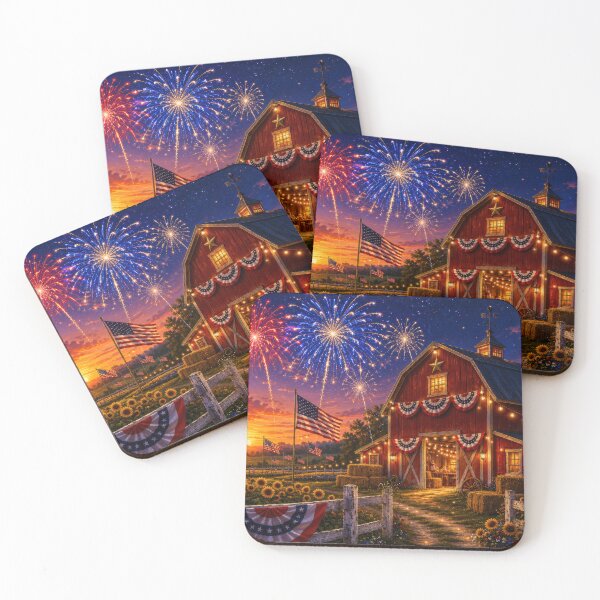 Item preview, 4th of July Farmhouse Scene designed and sold by jgvisualarts.