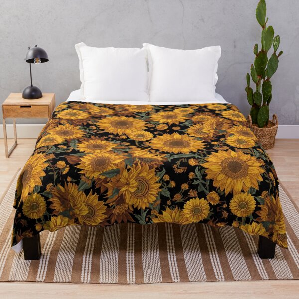 Item preview, Dark Cottagecore Sunflower Pattern | Vintage Maximalist Botanical Floral. designed and sold by Desolaa_Arts.
