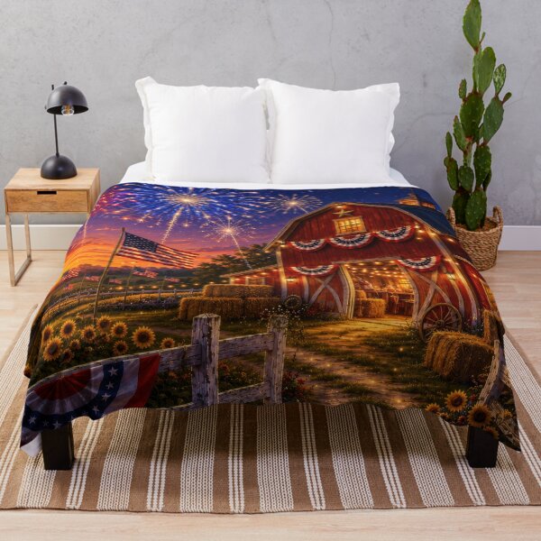 Item preview, 4th of July Farmhouse Scene designed and sold by jgvisualarts.