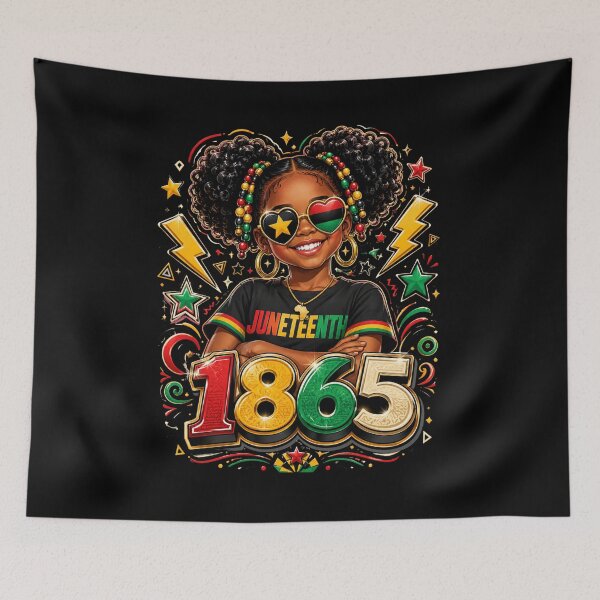 Item preview, juneteenth Celebration 1865 Black Girl Afro Art designed and sold by FormalDehyena.