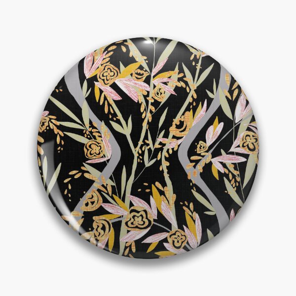 Item preview, Modern French Floral Vine Chintz - Bold Black Gold Multicolor designed and sold by LoveAlways-AEP.