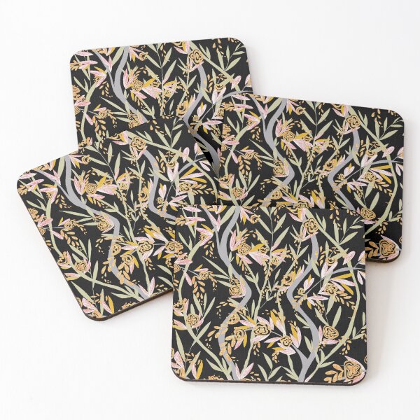 Item preview, Modern French Floral Vine Chintz - Bold Black Gold Multicolor designed and sold by LoveAlways-AEP.