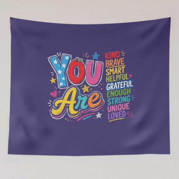Item preview, You are Kind Brave Smart Helpful Strong Loved Funny Gifts designed and sold by MalwasBasket.