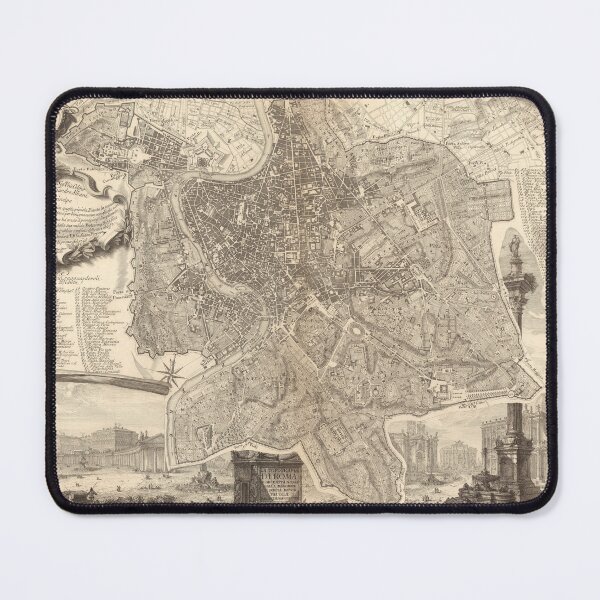 Item preview, Rustic Map of Ancient Rome Italy | Giovanni Battista Nolli circa 1748 | Vintage Italian Art Poster designed and sold by codeslinger.