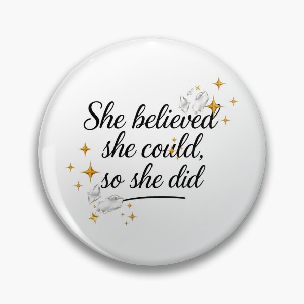 Item preview, She Believed She Could So She Did Quote Diamonds & Stars designed and sold by jeweleddesigns.