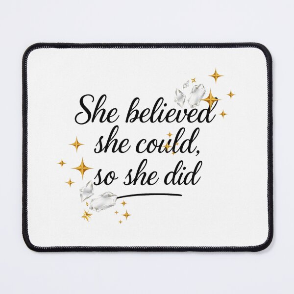Item preview, She Believed She Could So She Did Quote Diamonds & Stars designed and sold by jeweleddesigns.