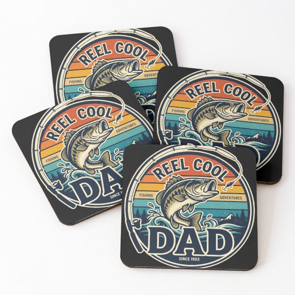 Item preview, Reel Cool Dad Vintage Fishing Sunset Badge designed and sold by PACS0011.