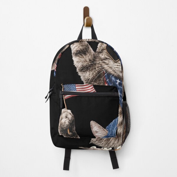 Item preview, Retro America Cat Hot Dog Lovers Patriotic US Flag designed and sold by studiopekepeke.