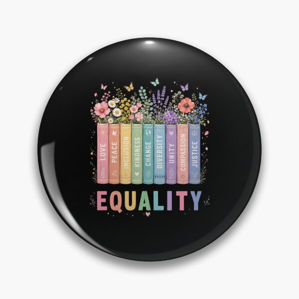 Item preview, Equality Floral Books Inspirational Rainbow Message designed and sold by FormalDehyena.