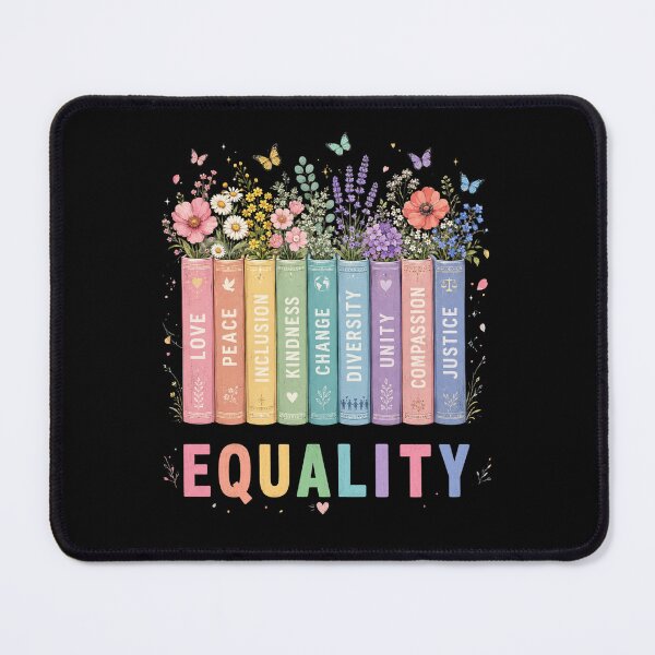 Item preview, Equality Floral Books Inspirational Rainbow Message designed and sold by FormalDehyena.