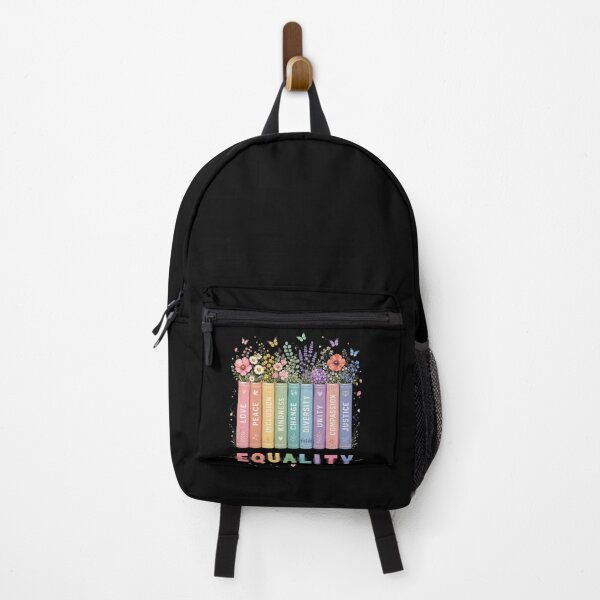 Item preview, Equality Floral Books Inspirational Rainbow Message designed and sold by FormalDehyena.