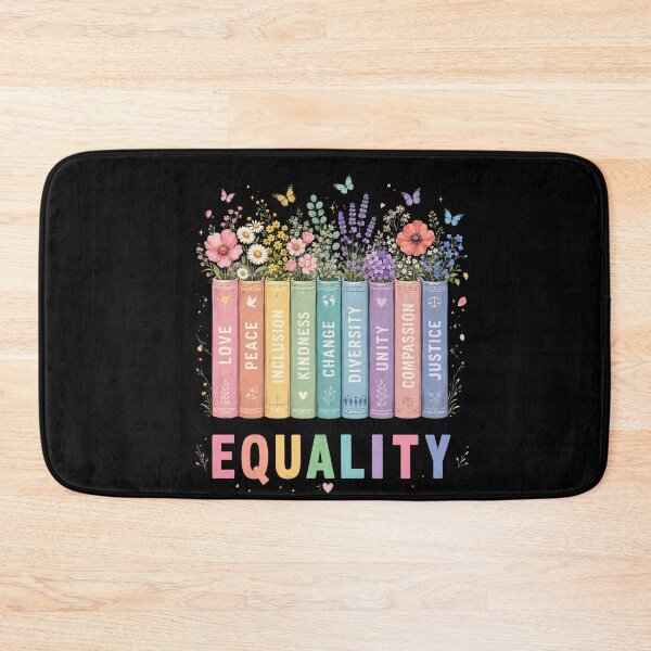 Item preview, Equality Floral Books Inspirational Rainbow Message designed and sold by FormalDehyena.