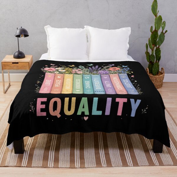 Item preview, Equality Floral Books Inspirational Rainbow Message designed and sold by FormalDehyena.