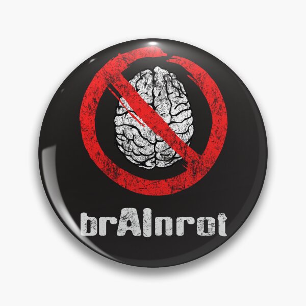 Item preview, STOP AI / Anti-AI Symbol - brAInrot designed and sold by Frank J. Art.