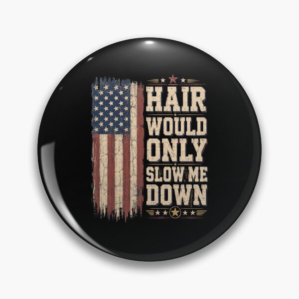 Item preview, Patriotic Hair Would Only Slow Me Down Vintage Flag Art designed and sold by FormalDehyena.