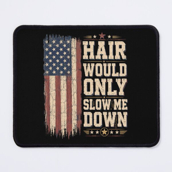 Item preview, Patriotic Hair Would Only Slow Me Down Vintage Flag Art designed and sold by FormalDehyena.