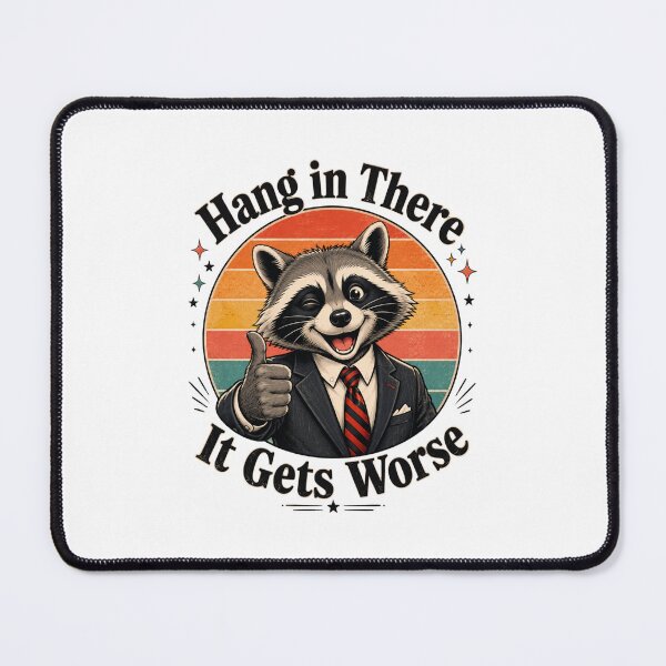 Item preview, Raccoon Hang In There Funny Vintage Retro Quote designed and sold by FormalDehyena.