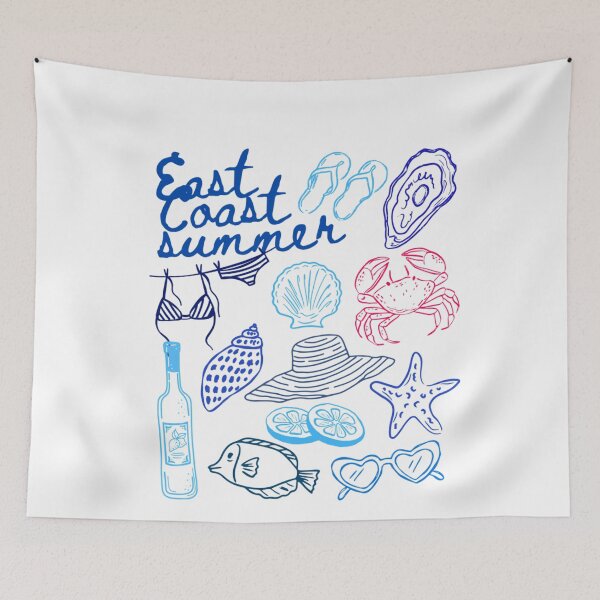 Item preview, East Coast Summer Comfort Colors Crop Top designed and sold by studiopekepeke.