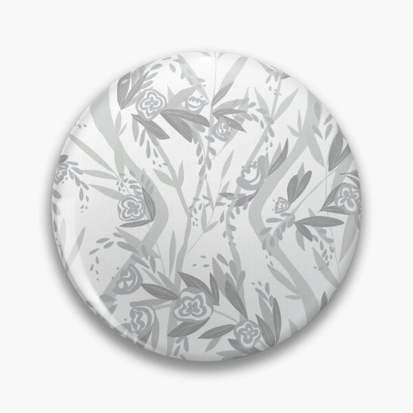 Item preview, Modern French Floral Vine Chintz - Gray and White designed and sold by LoveAlways-AEP.