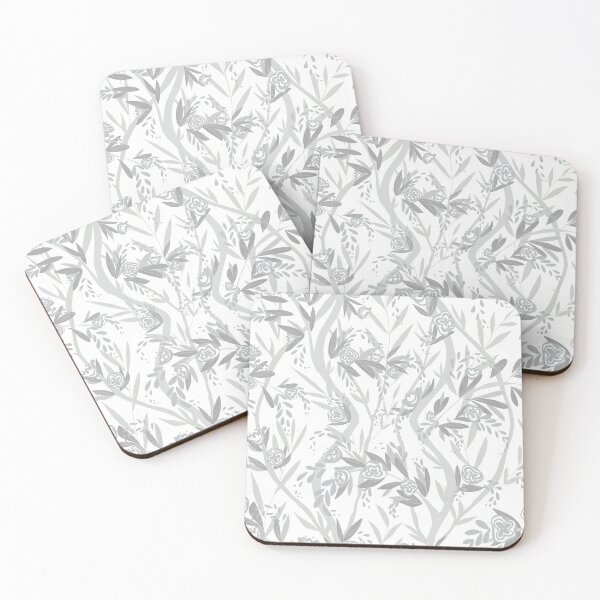 Item preview, Modern French Floral Vine Chintz - Gray and White designed and sold by LoveAlways-AEP.