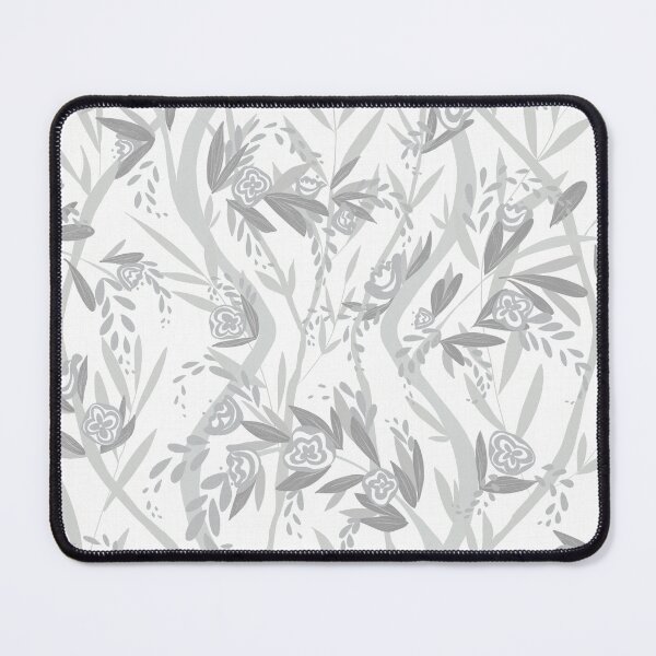 Item preview, Modern French Floral Vine Chintz - Gray and White designed and sold by LoveAlways-AEP.