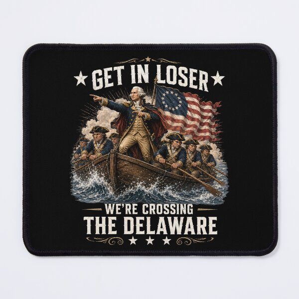 Item preview, Delaware Crossing Revolutionary War Patriotic Boat Scene designed and sold by FormalDehyena.