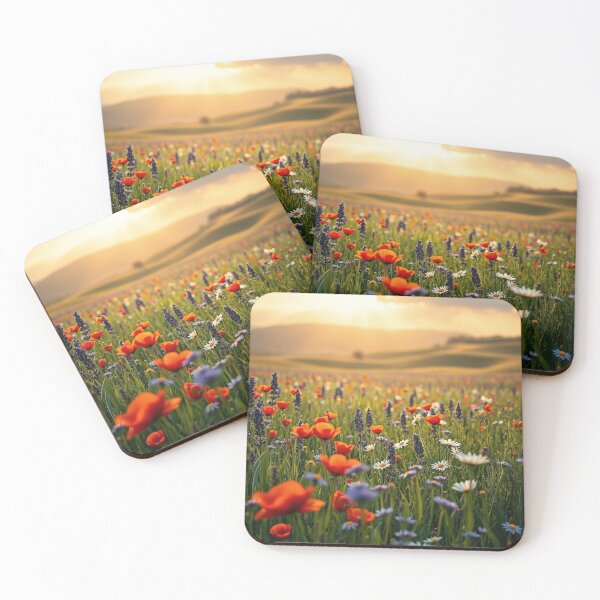 Item preview, Vibrant Wildflower Meadow Golden Hour designed and sold by IntelliMindDesigns.