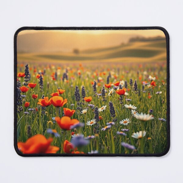 Item preview, Vibrant Wildflower Meadow Golden Hour designed and sold by IntelliMindDesigns.