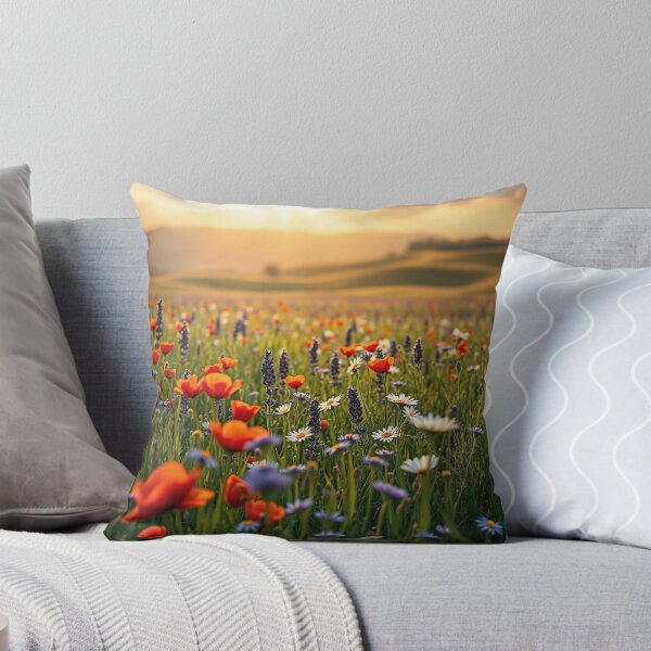 Item preview, Vibrant Wildflower Meadow Golden Hour designed and sold by IntelliMindDesigns.