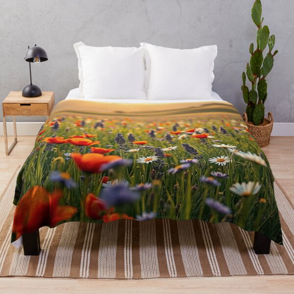 Item preview, Vibrant Wildflower Meadow Golden Hour designed and sold by IntelliMindDesigns.