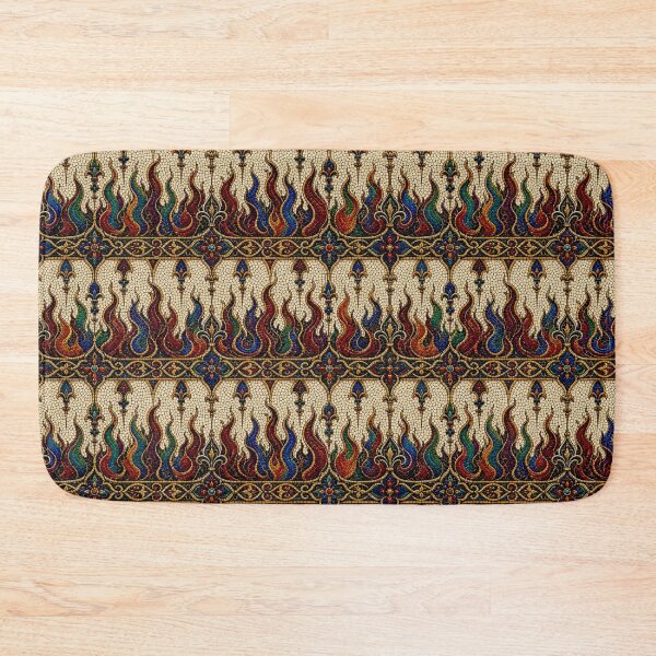 Item preview, Colorful Mosaic Flame Tile & Antique Byzantine Aesthetic Pattern designed and sold by cabuks.