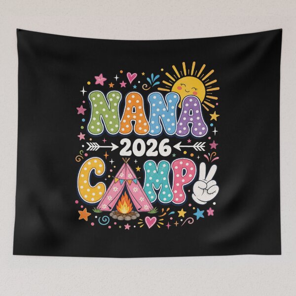 Item preview, camping Fun Nana 2026 Retro Polka Dot Celebration designed and sold by FormalDehyena.