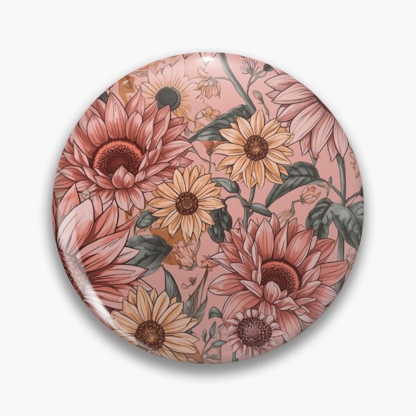 Item preview, Dark Lush Cottagecore Sunflower Pattern | Vintage Maximalist Botanical Floral. designed and sold by Desolaa_Arts.