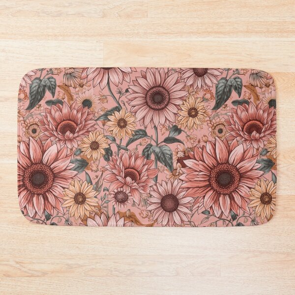 Item preview, Dark Lush Cottagecore Sunflower Pattern | Vintage Maximalist Botanical Floral. designed and sold by Desolaa_Arts.