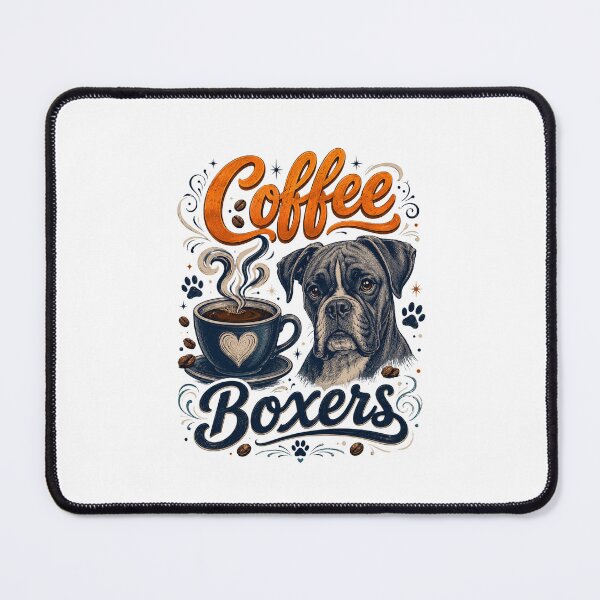 Item preview, Coffee Boxer Dog Vintage Art with Steam Cup designed and sold by FormalDehyena.