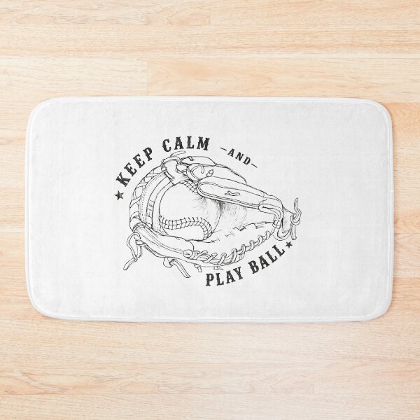 Item preview, Keep Calm and Play Ball Baseball Art - black line designed and sold by Tingmade Studio.