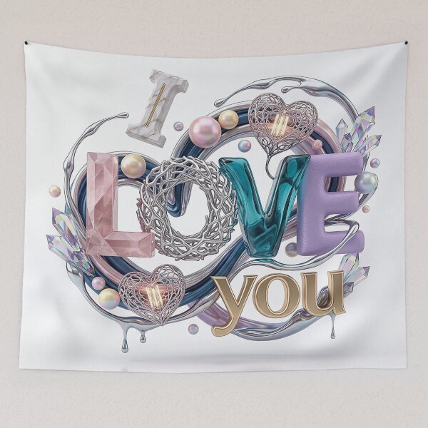 Item preview, Crystal Pearl Love You Keepsake designed and sold by BlissBlvdShop.