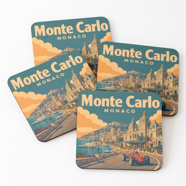 Item preview, Monte Carlo Monaco Travel Landscape Vintage Art Design designed and sold by MindWind.