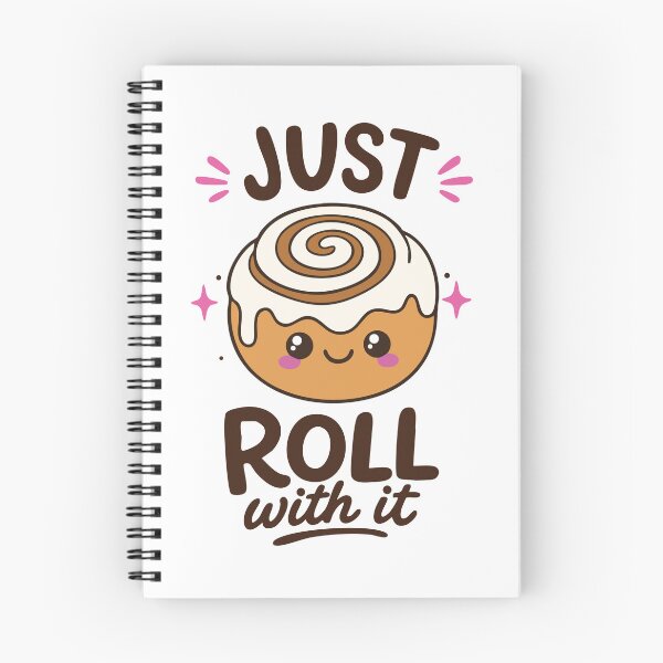Item preview, Just Roll With It – Cute Kawaii Cinnamon Roll Pun Design designed and sold by Apotheosis by Irie Meraki.